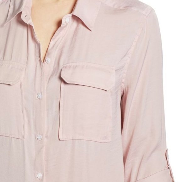 Plus Size XXL Vince Camuto Blush Pink Button Down Blouse - Picture 2 of 10